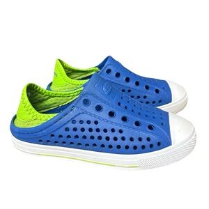 Skechers Boys Kid Sz 13 blue Guzman Slip On  comfortable slip on Sneakers Shoes